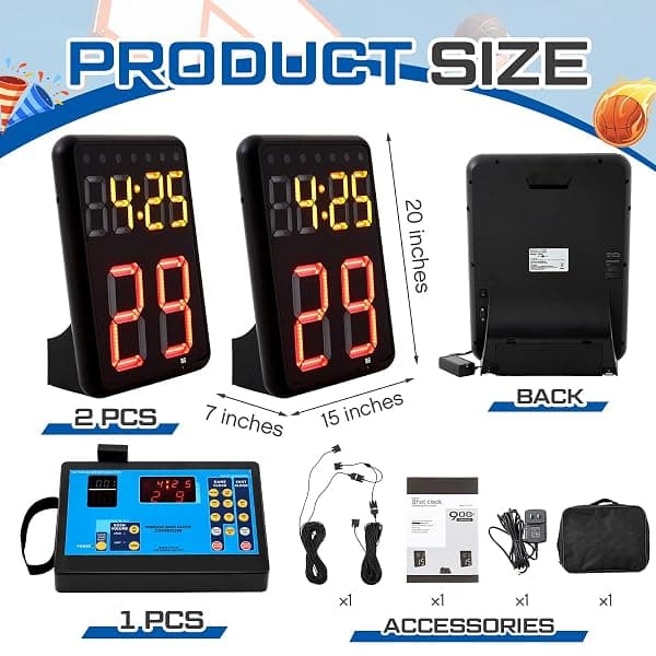 Suzile Wireless Shot Clock Pair, 24 Second — view 2 of 4