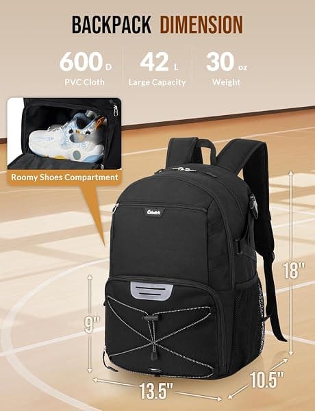 Celvetch Basketball Backpack, Shoe Vent — view 2 of 4