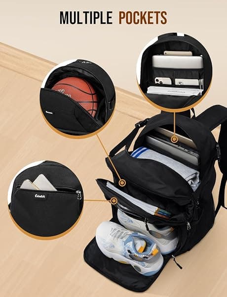 Celvetch Basketball Backpack, Shoe Vent — view 4 of 4