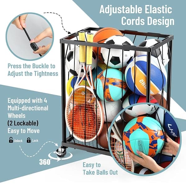 TomCare Rolling Ball Rack, 12-15 Balls — view 3 of 4