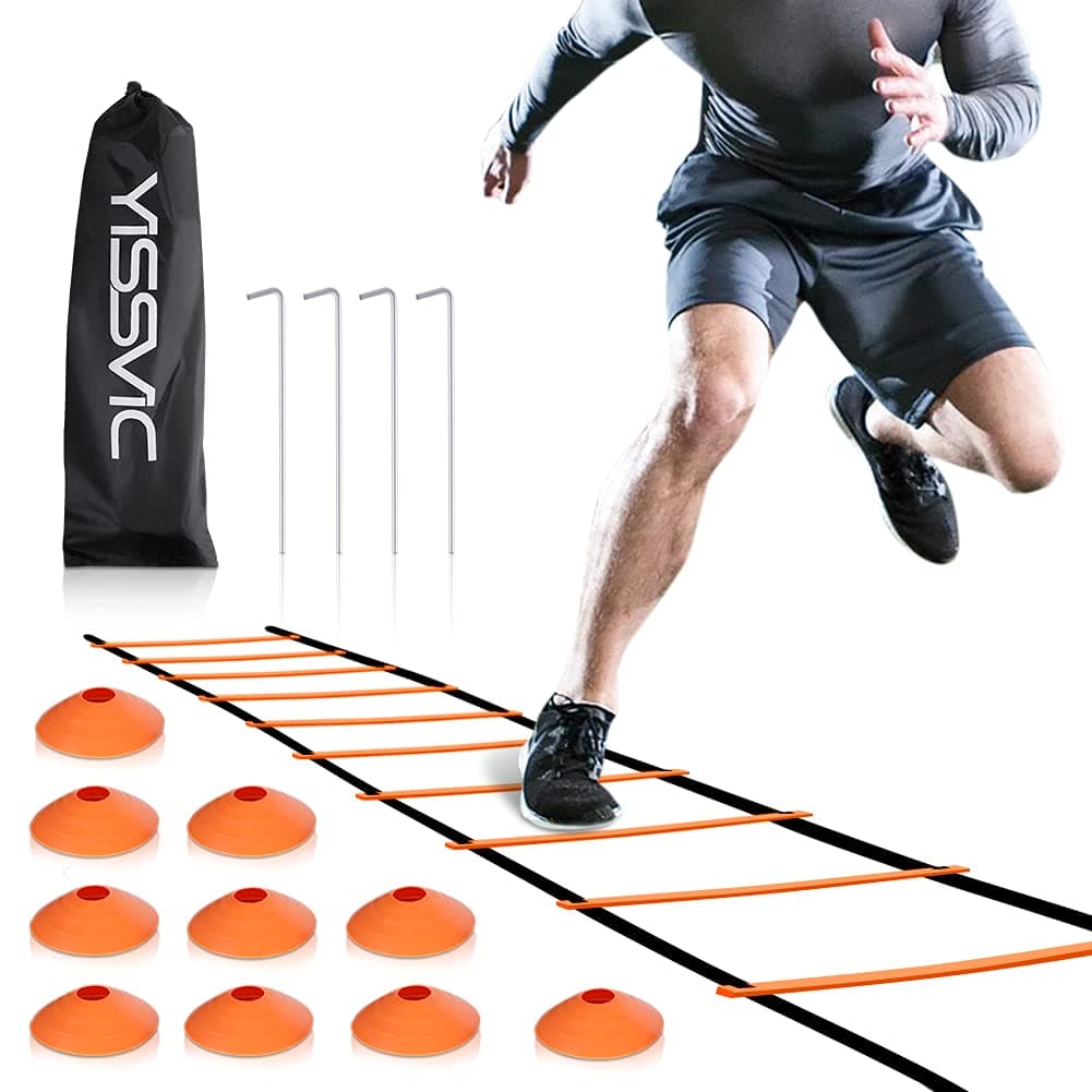 YISSVIC Agility Ladder and Cone Set, 20 ft