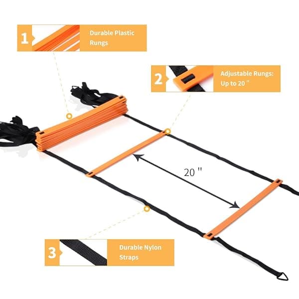 YISSVIC Agility Ladder and Cone Set, 20 ft — view 2 of 4