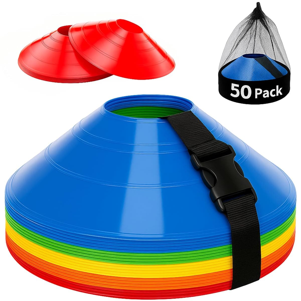 MMOutlets Disc Cones, 25-Pack with Bag