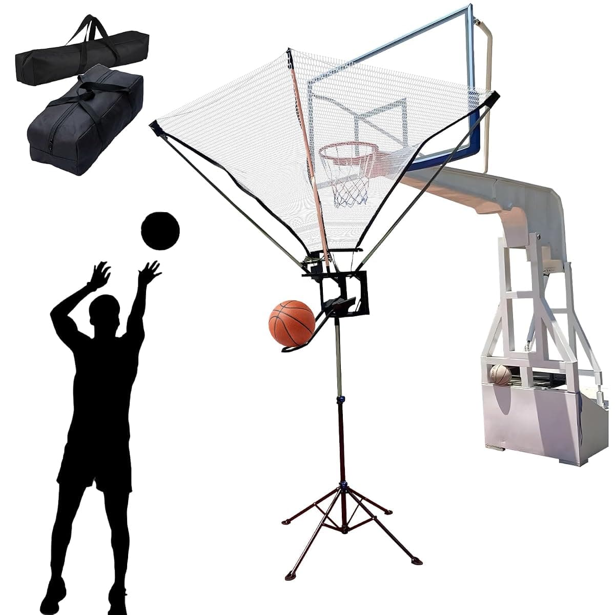 jvsufuik Basketball Rebounder Machine