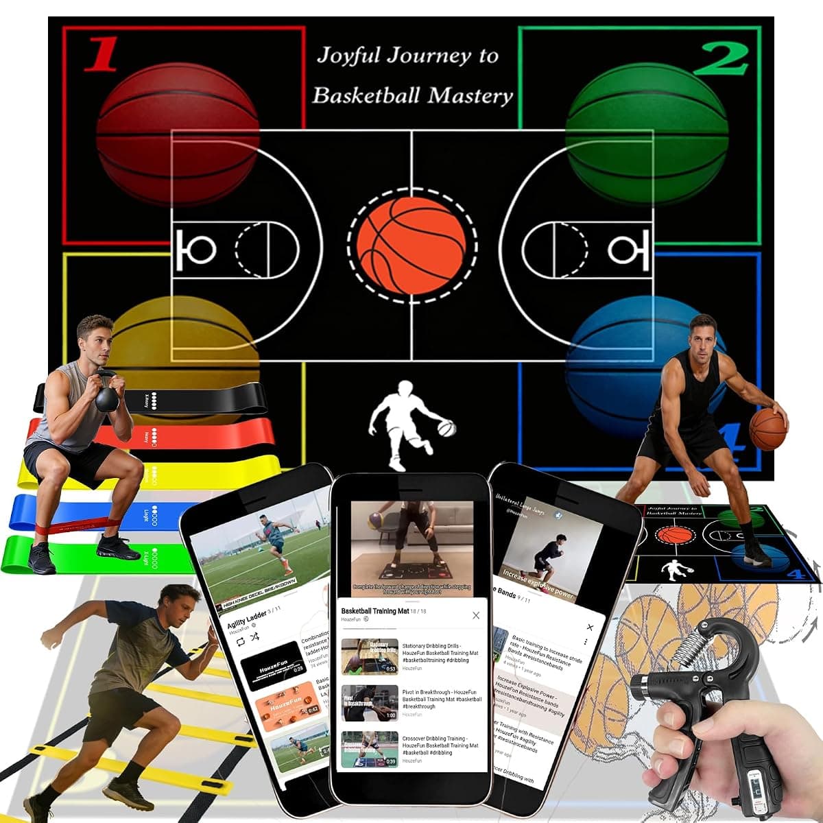 HouzeFun Dribble Training Mat, 47 x 35 in