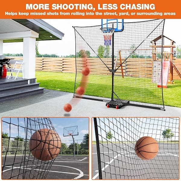 SPOYNAL Basketball Backstop Net, 10 x 8 ft — view 2 of 4