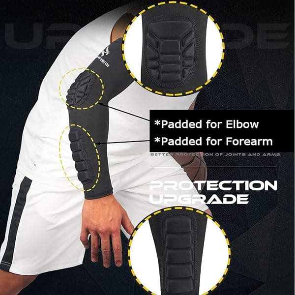 HOPEFORTH Padded Arm Sleeves, Black, Medium — view 3 of 4