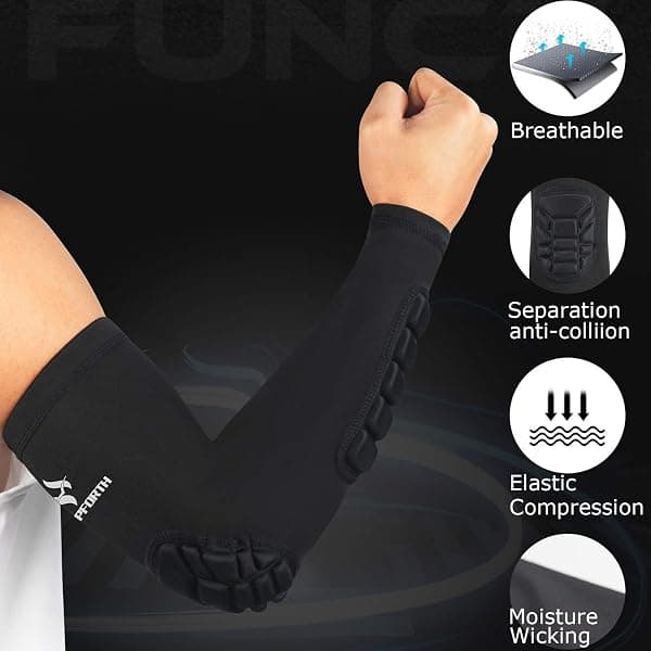 HOPEFORTH Padded Arm Sleeves, Black, Medium — view 4 of 4