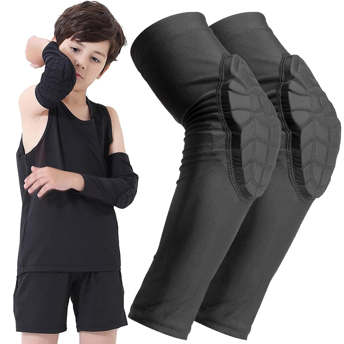 Bohope Youth Padded Arm Sleeve, Black, Medium