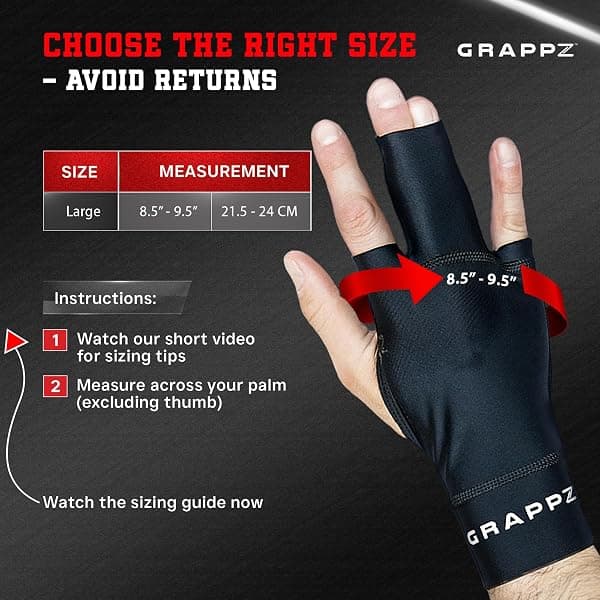Grappz Middle Finger Compression Gloves, Large — view 2 of 4