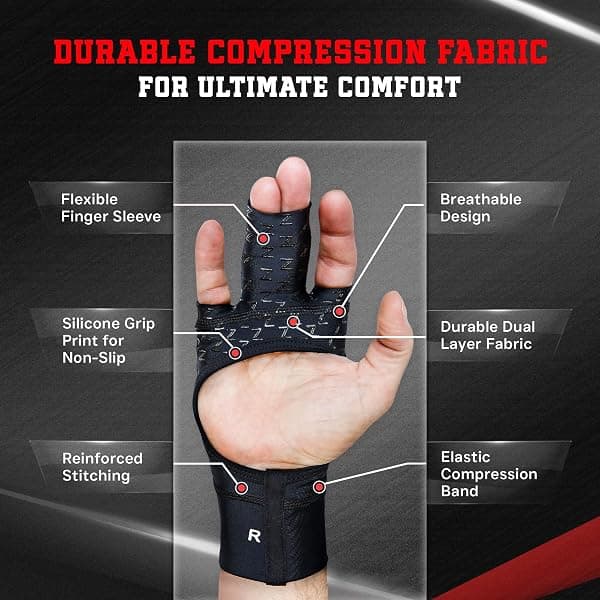 Grappz Middle Finger Compression Gloves, Large — view 4 of 4