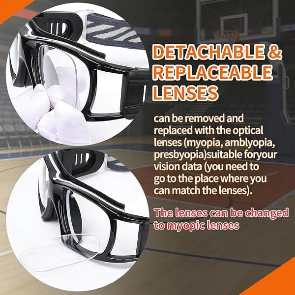 SooGree Anti-Fog Sports Goggles, Black and Red — view 4 of 4