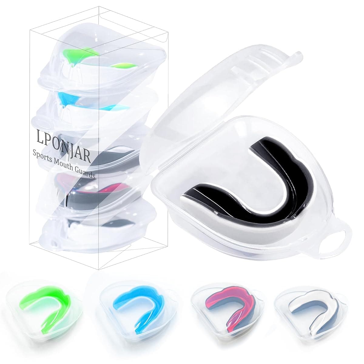 LPONJAR Youth Mouth Guards, Medium, 5-Pack