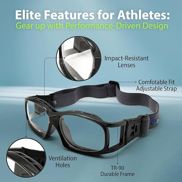 Blue Cut Anti-Fog Sports Goggles, Black — view 3 of 4