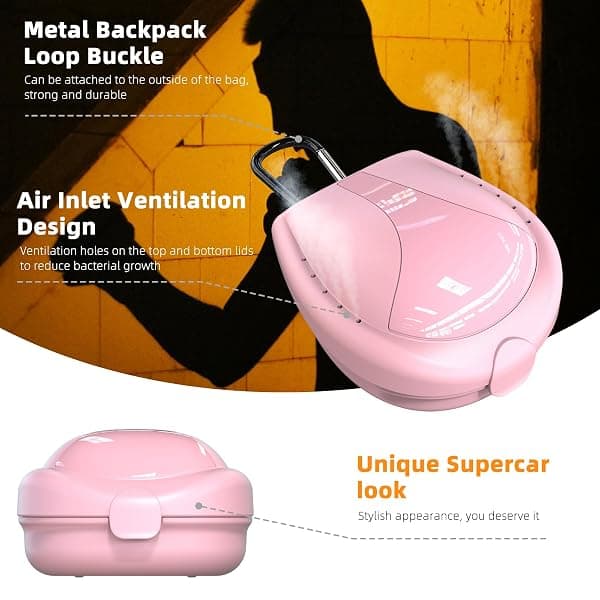BVN Sports Mouthguard Case, Pink — view 4 of 4