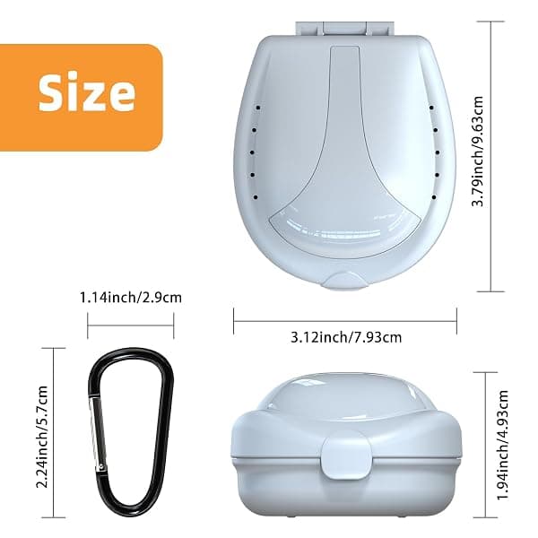ARGOMAX Mouthguard Case with Clip, White — view 2 of 4