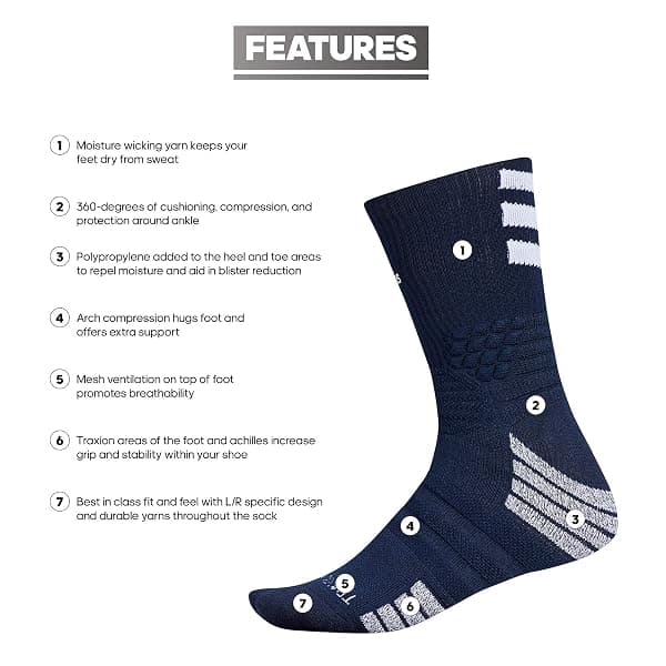 adidas Creator 365 Crew Socks, One Pair, Large — view 4 of 4