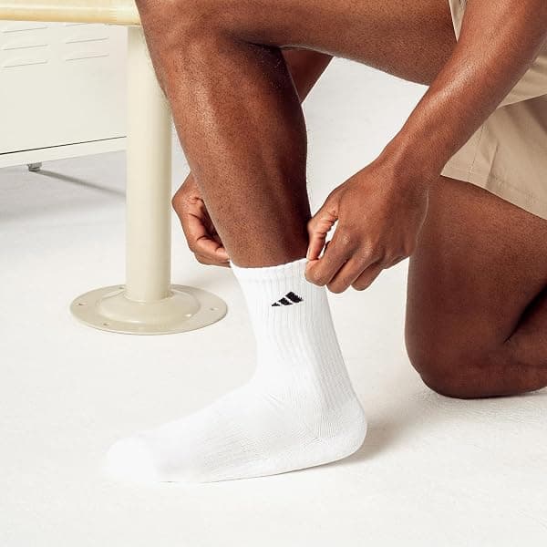 adidas Athletic Crew Socks, 6-Pack, Men's Large — view 3 of 4