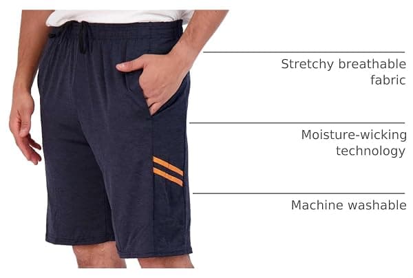 Real Essentials Dry Fit Shorts, 9 in, 5-Pack, Large — view 4 of 4