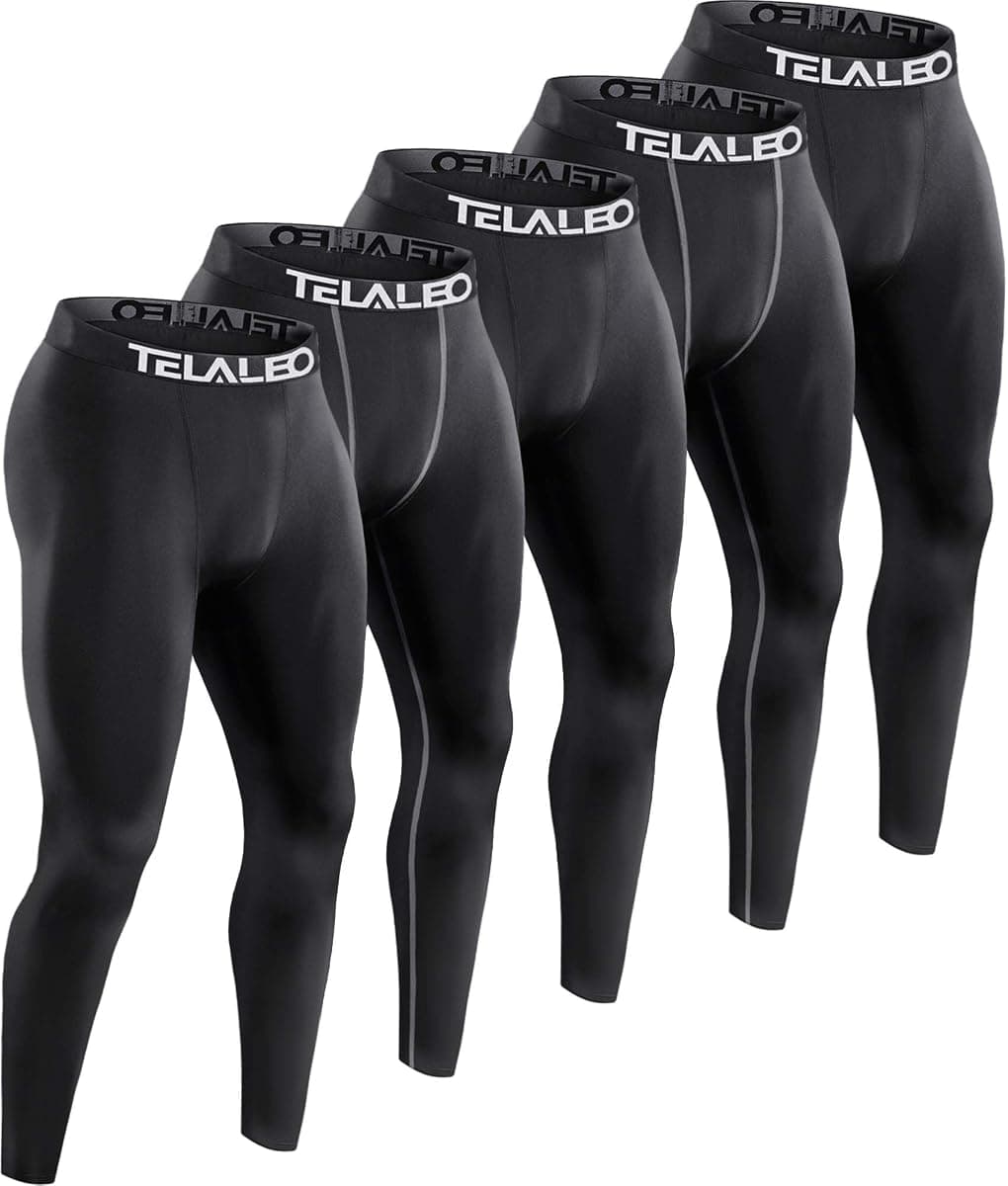 Telaleo Compression Tights, 5-Pack, Men's Large