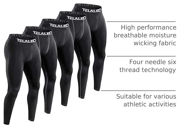 Telaleo Compression Tights, 5-Pack, Men's Large — view 4 of 4