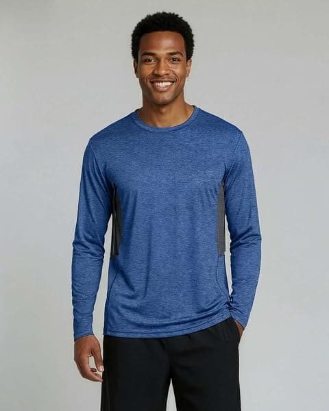 Real Essentials Long Sleeve Tee, 4-Pack, Large — view 2 of 4