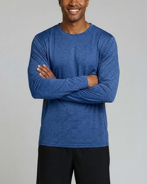 Real Essentials Long Sleeve Tee, 4-Pack, Large — view 3 of 4