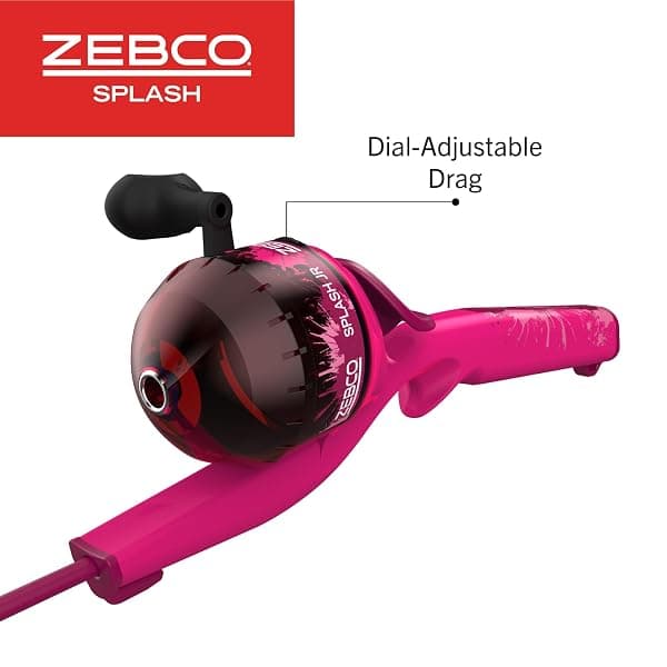 Zebco Splash Kids Spincast Combo, 29 in, Pink — view 4 of 4