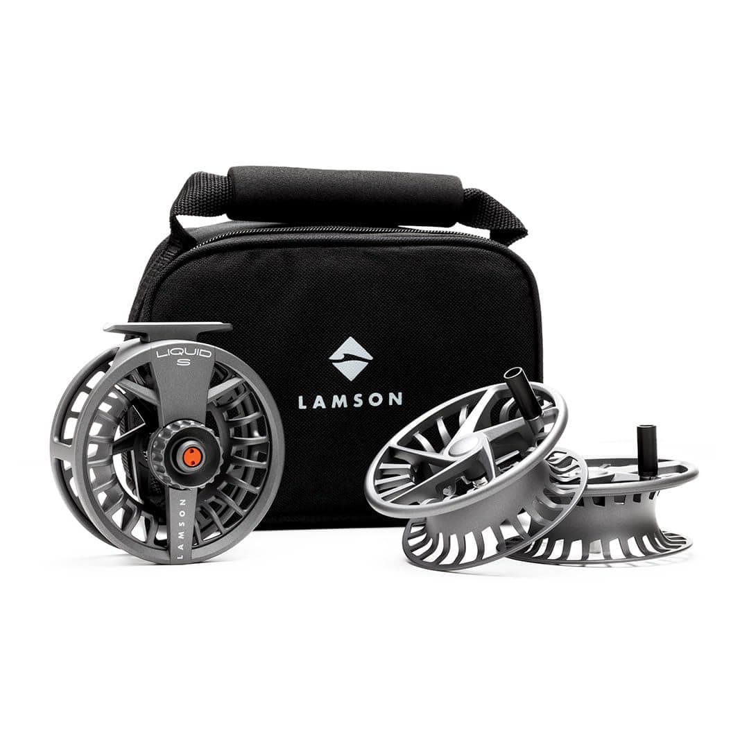 Lamson Liquid S HD Fly Reel 3-Pack, -7+, 6-8wt