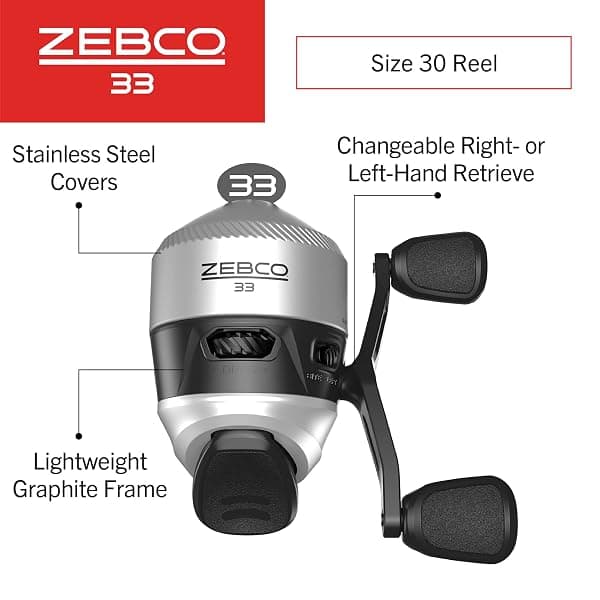 Zebco 33 Spincast Reel, Size 30 Silver — view 2 of 4