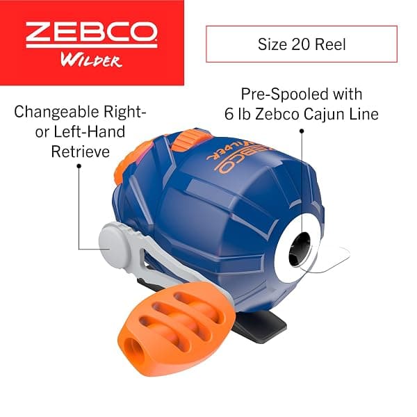 Zebco Wilder Kids Spincast Combo, 4'3", Size 20 — view 3 of 4