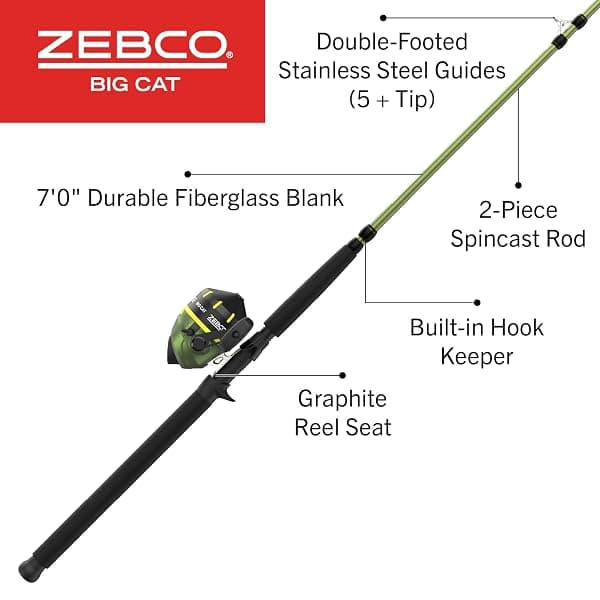 Zebco Big Cat Spincast Combo, 7' MH, Size 80 — view 2 of 4
