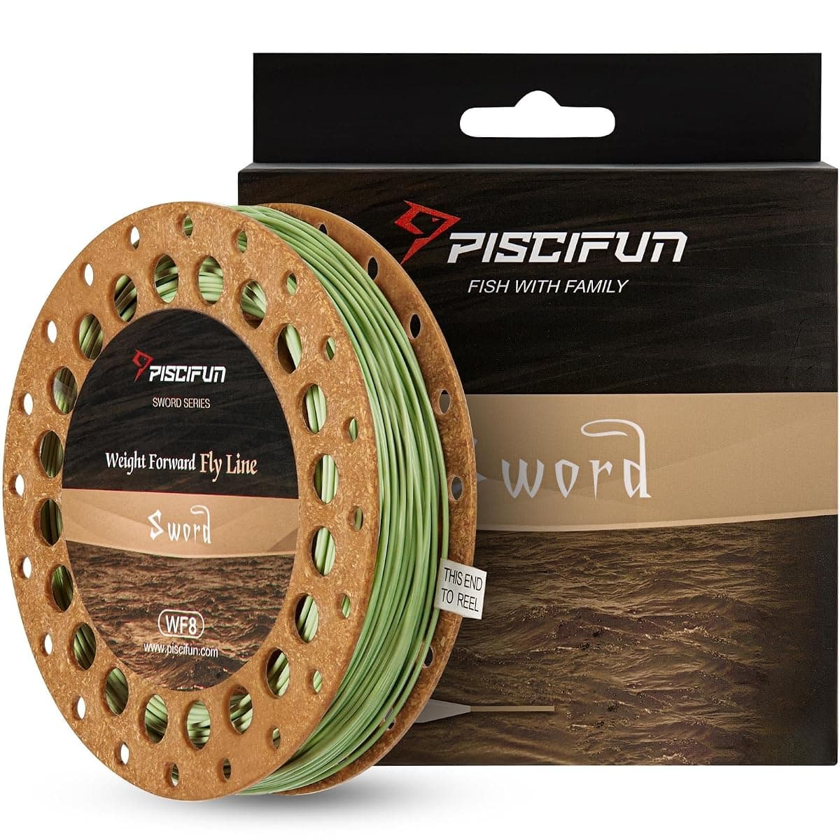 Piscifun Sword Fly Line, WF-5F, 100 ft, Moss Green