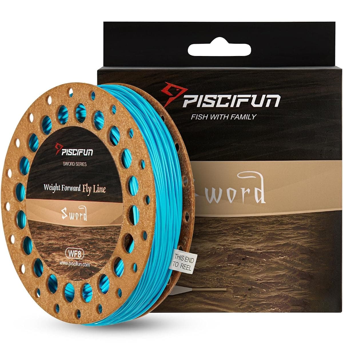 Piscifun Sword Fly Line, WF-5F, 100 ft, Sky Blue