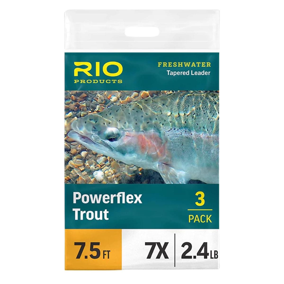 RIO Powerflex Trout Leader, 9 ft, 4X, 3 Pack