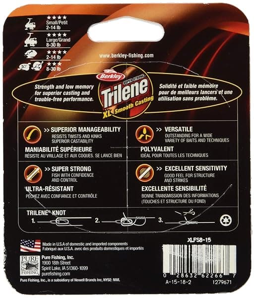 Berkley Trilene XL Mono, 8 lb, 1000 yd, Clear — view 2 of 4