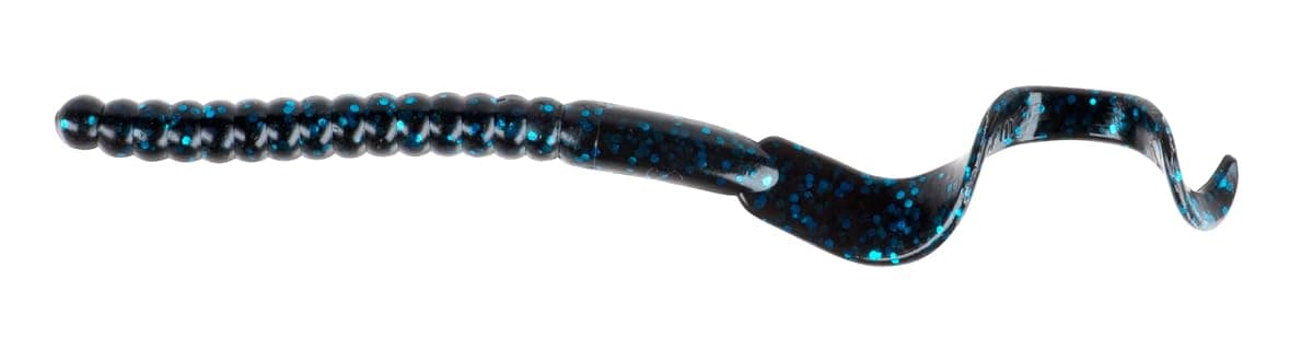 Berkley Power Worm, 7 in, Black Blue Fleck