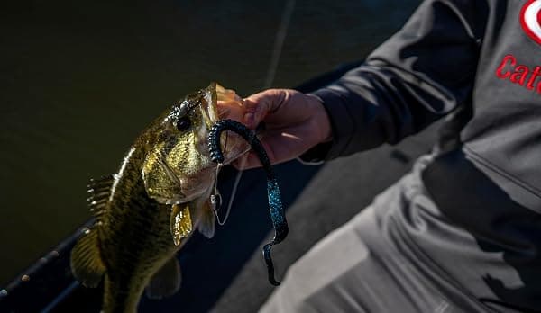 Berkley Power Worm, 7 in, Black Blue Fleck — view 3 of 4