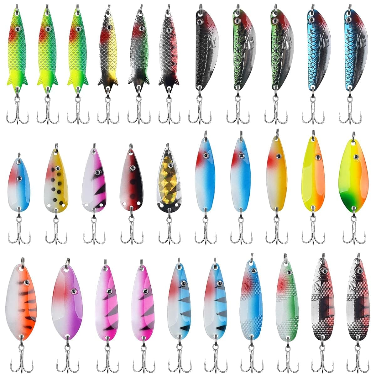 JSHANMEI Metal Casting Spoons, 30-Pack