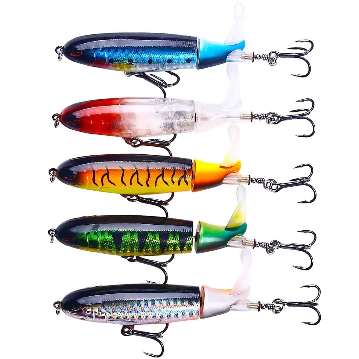 HENGJIA Topwater Prop Lure, 4.05 in, Yellow