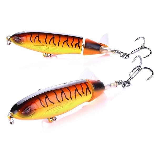 HENGJIA Topwater Prop Lure, 4.05 in, Yellow — view 4 of 4