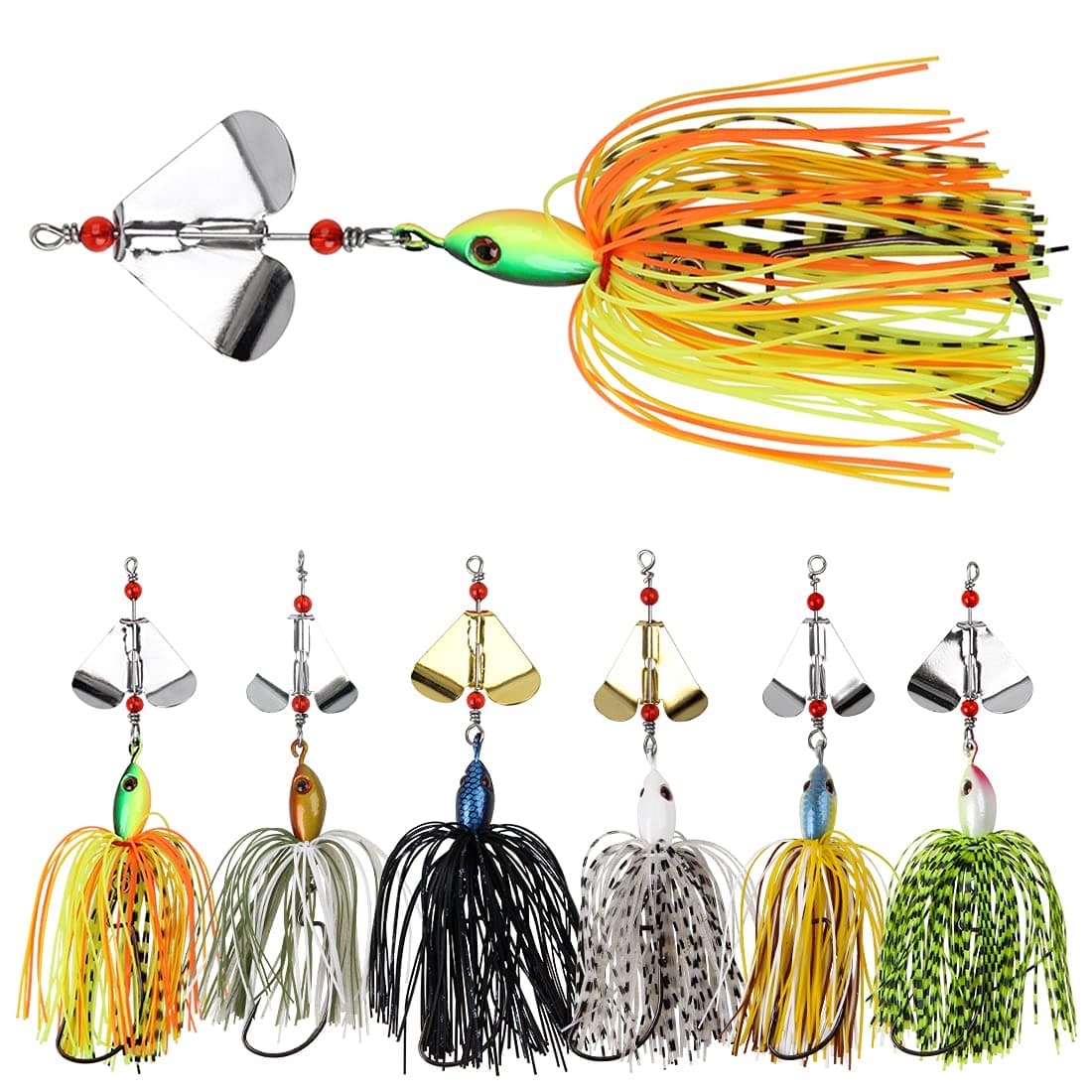 OROOTL Buzzbait Kit, 6-Pack, 3/4 oz