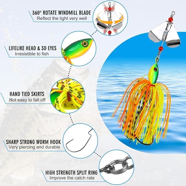 OROOTL Buzzbait Kit, 6-Pack, 3/4 oz — view 2 of 4