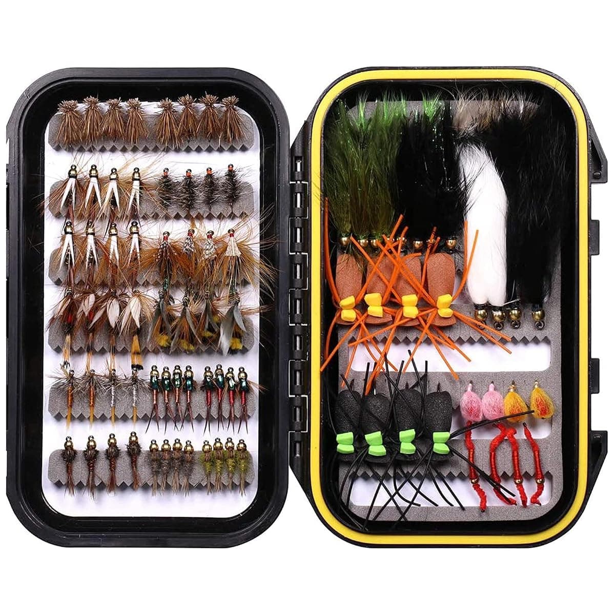 Wifreo Fly Assortment, 92 Flies with Fly Box