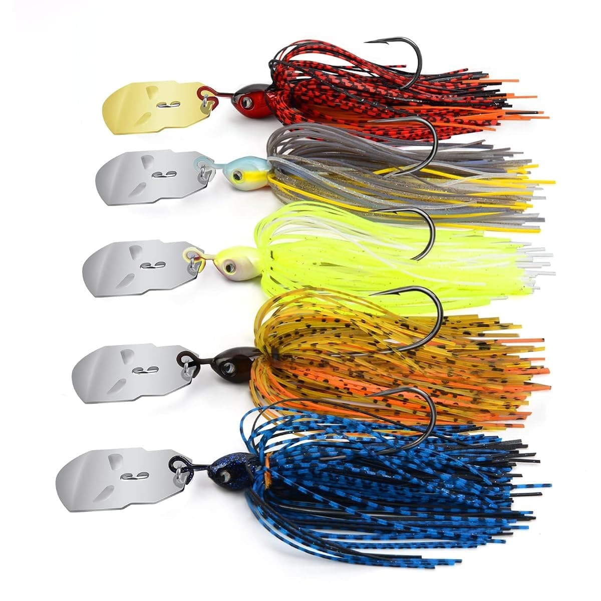 MadBite Bladed Jigs, 5-Pack, 3/8 oz