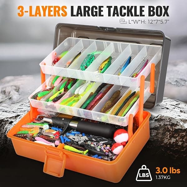 PLUSINNO 3-Layer Tackle Box Kit, 415 Pieces — view 3 of 4