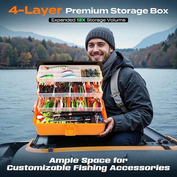 PLUSINNO 4-Layer Tackle Box Kit, 547 Pieces — view 3 of 4