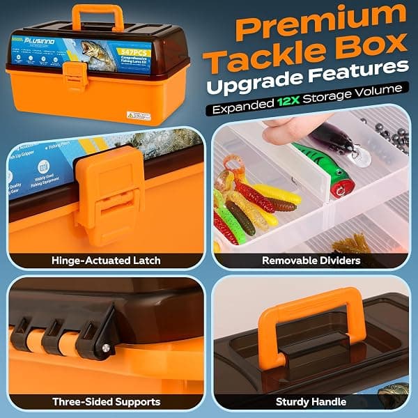 PLUSINNO 4-Layer Tackle Box Kit, 547 Pieces — view 4 of 4