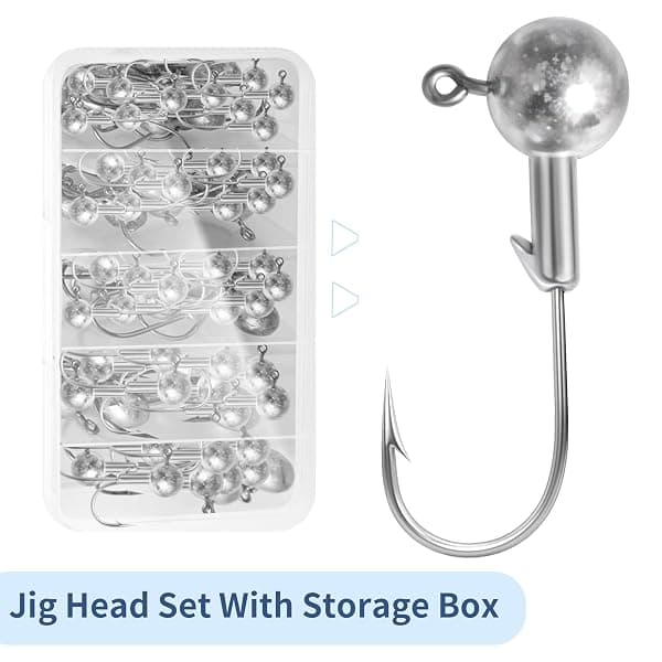 Jeoronuly Jig Head Kit, 40 Pieces, 4 Sizes — view 3 of 4