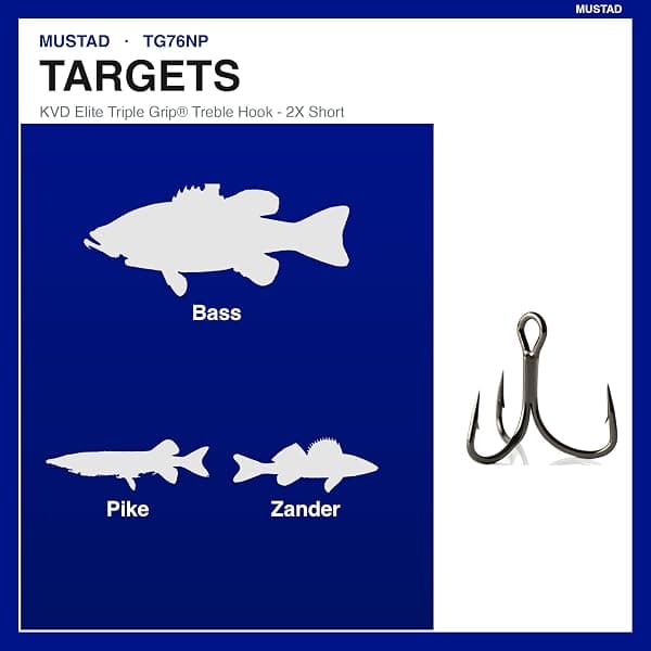 Mustad KVD Elite Triple Grip Treble, Size 4, 6-Pack — view 2 of 4